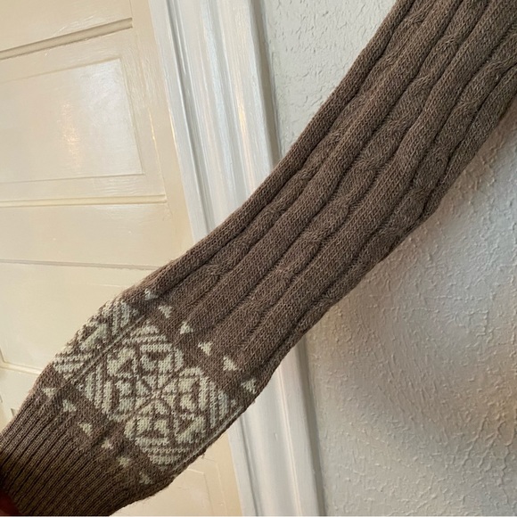 vintage montana woolen shop grandma cardigan fair isle cable knit made in usa. - Picture 9 of 13